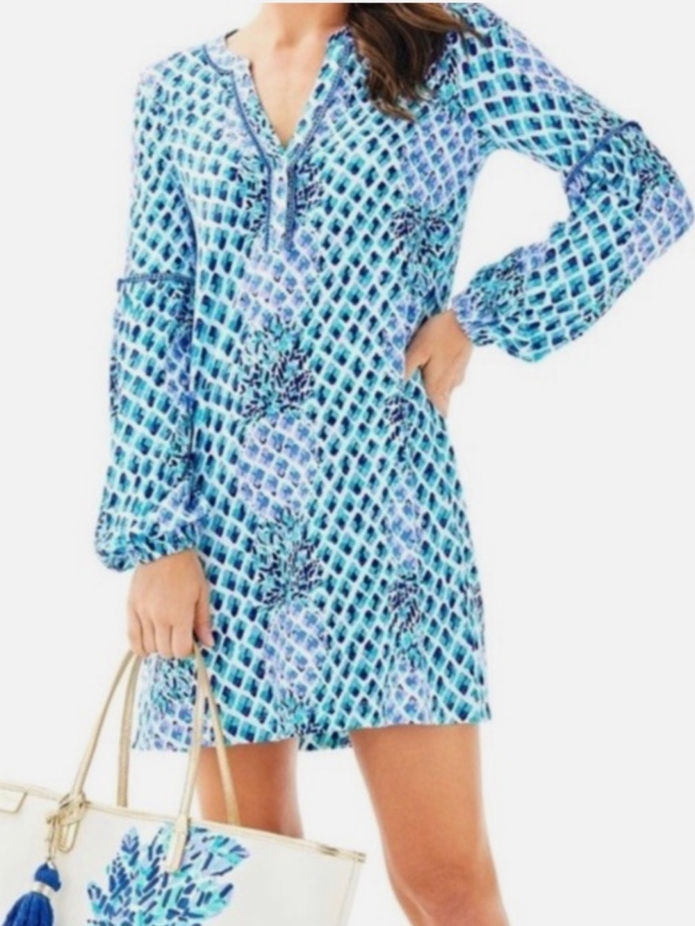 Lilly Pulitzer Joy Tunic Dress Pineapple Print